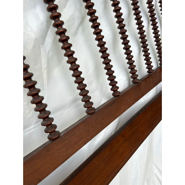 1920s Complete Full Size Walnut Spindle Bed For Sale - Image 4 of 9