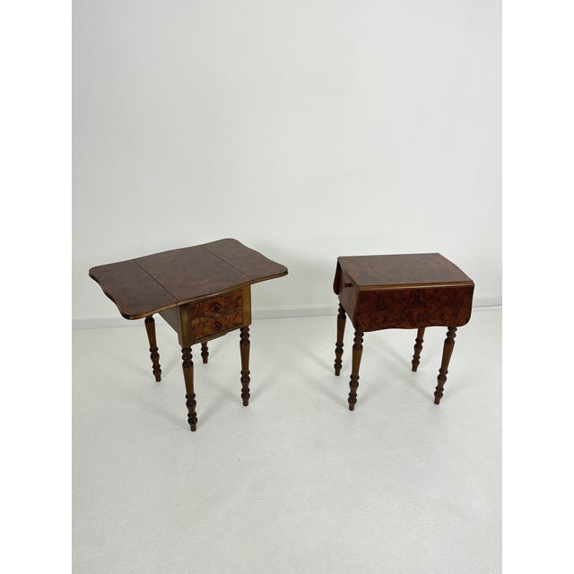 1960s Victorian Style Folding Bedside Tables, 1960s, Set of 2 For Sale - Image 5 of 10