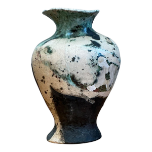 Vintage Abstract Glazed Ceramic Vase