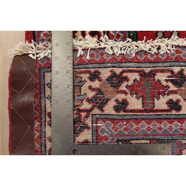 Maymeh Runner 4’3” X 12’6” Red Wool Vintage Tribal Hand-Knotted Oriental Rug For Sale - Image 15 of 15