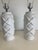 Blanc Porcelain Lattice Pattern Table Lamps For Sale - Image 9 of 12