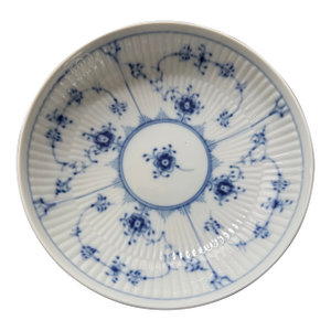1970s Royal Copenhagen Blue Fluted Plain Footed Compote Bowl - No. 1/18