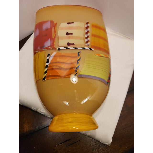 Mid 20th Century Pizzichillo & Gordon. 15.6"t×10"w 10.1 LBS "Crazy Quilt" Vase For Sale - Image 5 of 7