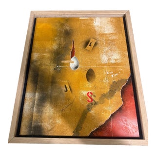 1960s Erik Strömberg Konsten Painting on Canvas 18x22 Coa For Sale