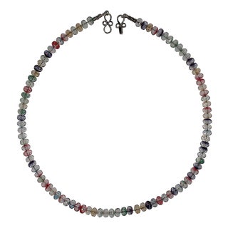 Ajd 17 Inch Multi Color Czech Crystal Rondel Necklace Great Gift For Sale