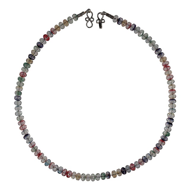 Ajd 17 Inch Multi Color Czech Crystal Rondel Necklace Great Gift For Sale