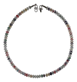 Ajd 17 Inch Multi Color Czech Crystal Rondel Necklace Great Gift