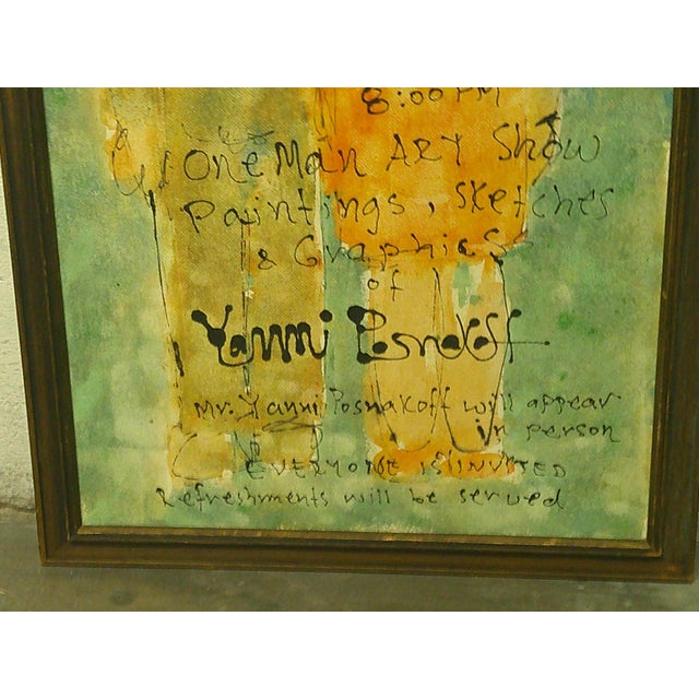 1960s Original 1968 “One‑Man Art Show” Painting for/by Yanni Posnakoff For Sale - Image 5 of 8