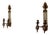 Vintage French Brass Candle Sconces, Set of 2 For Sale
