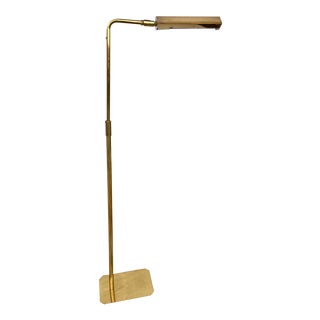 1960s Mid Century Modern Koch+Lowy Brass Articulating Floor Lamp For Sale