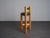 Wood Architectural Wood and Leather Bar Stools, Netherlands, 1990s, Set of 3 For Sale - Image 7 of 11