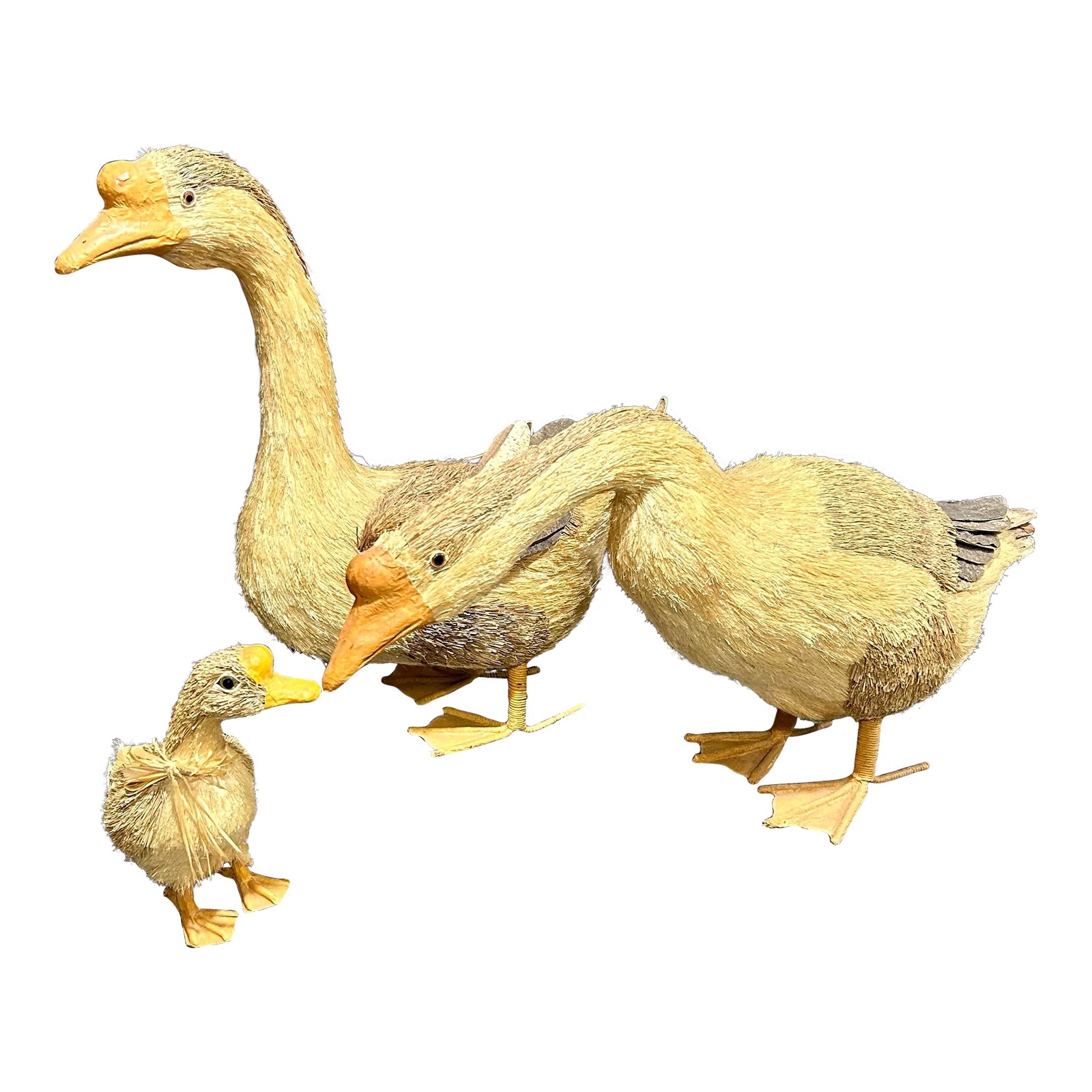 Mid 20th Century Faux Geese Family- Set of 3 | Chairish