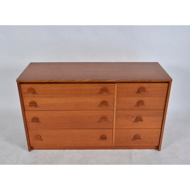 A very useful piece of teak furniture made by stag in the 1960s, from their much admired cantata range, with two banks of...