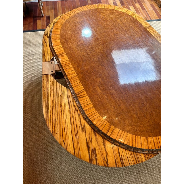 Karges Furniture Mid 20th Century Karges Burl Walnut Georgian Style Dining Table For Sale - Image 4 of 11
