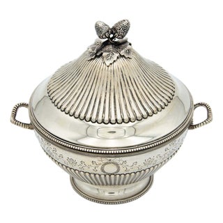 Silver Soup Tureen with Fluted Reliefs For Sale