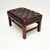 Antique Chippendale Leather Stool, 1920 For Sale - Image 3 of 6