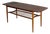 Teak Coffee Table With Slatted Lower Shelf and Tapered Legs Denmark 1960s For Sale