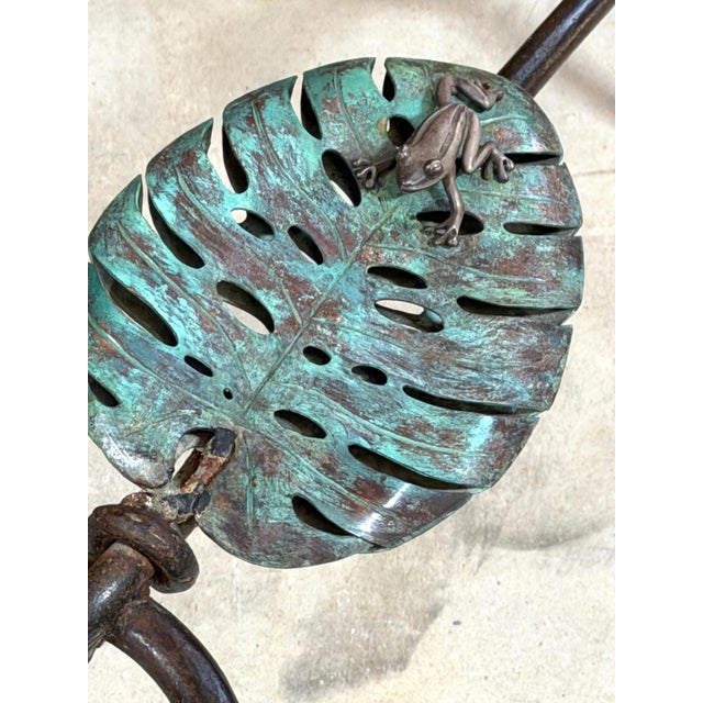 Emilia Castillo Verdigris Bronze Frog & Lily Pad Motif Table For Sale - Image 11 of 18