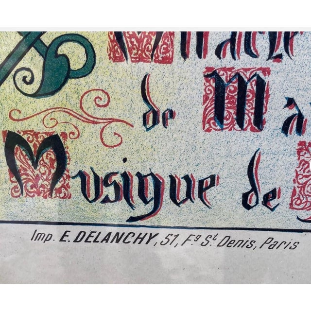 1900 - 1909 1904 Original Stone Lithograph Poster "Le Jongleur De Notre Dame" by Georges Rochegrosse For Sale - Image 5 of 16