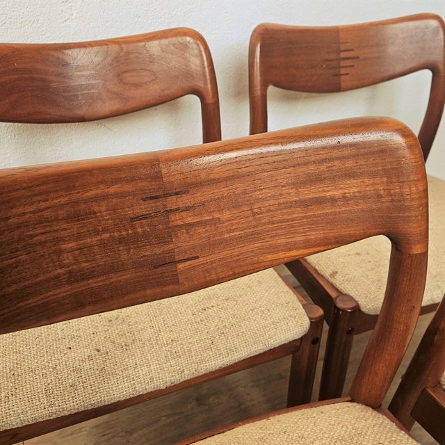 Mid-Century Modern Danish Chairs by Johannes Andersen for Uldum Møbelfabrik, 1960s, Set of 4, in Flawless conditions....