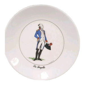 1989 Apilco Marquis De Lafayette Bernadette Frappier Saucer Plate White France