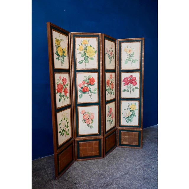 Victorian Screen with Birds and Roses, 1940s For Sale - Image 16 of 18
