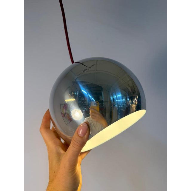 Verner Panton Chrome Topan Globe Lamp from Verner Panton For Sale - Image 4 of 11