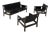 Brutalist Castilian Sofa and Lounge Chairs attributed to Paco Muñoz for Darro, 1960s, Set of 3 For Sale