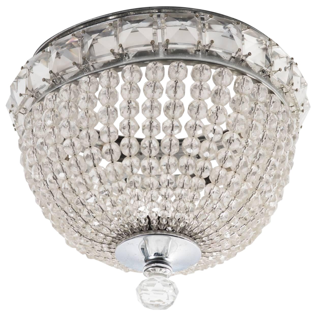 Flush Mounted French Beaded Shade | Chairish