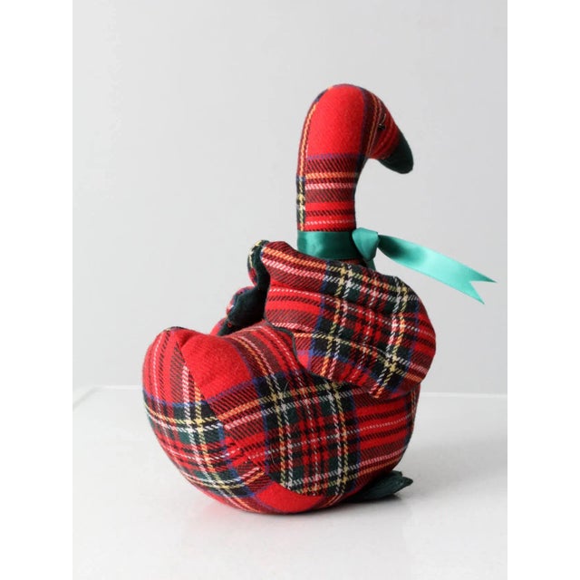 Vintage Christmas Tartan Goose For Sale - Image 6 of 12
