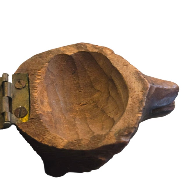 Antique Black Forest Bear Inkwell Hand Carved Wooden Carving Sculpture 2 Inch For Sale - Image 17 of 18