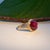 Metal 12.5Ct Star Ruby Cabochon Ring With Earth-Mined Diamond Accents: Solid 14k Gold, Size 6.75 For Sale - Image 7 of 9