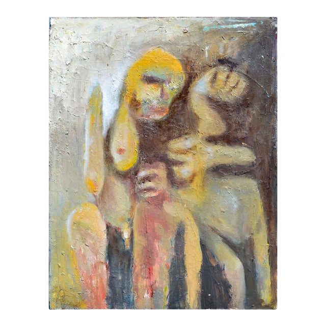 Abstract Expressionist Embrace Earth Figurative by Daniel David Fuentes For Sale