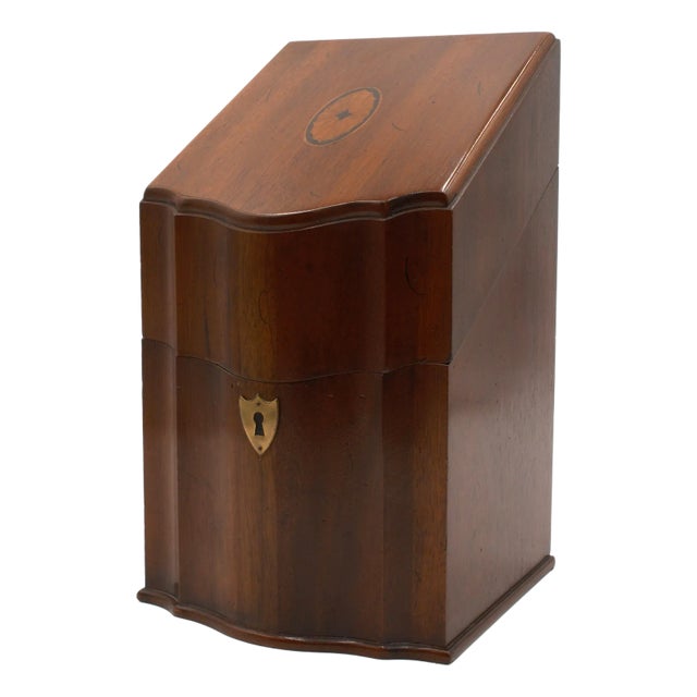 Federal Style Inlaid Mahogany Knife Box For Sale
