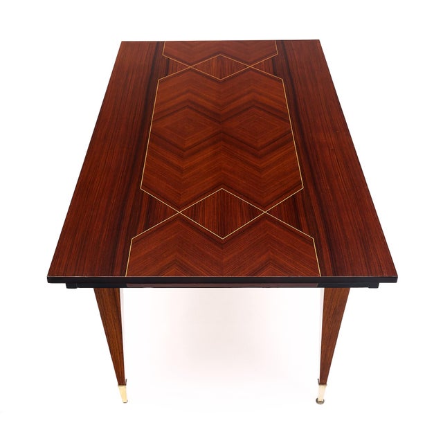 Mid-Century Modern Macassar of Ebony Vintage Dining Table For Sale - Image 3 of 9
