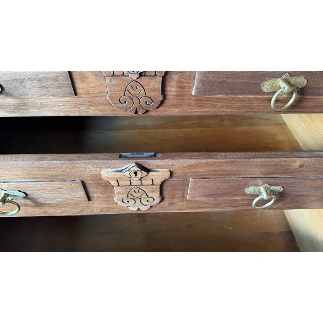 Antique Oak Dresser With Marble Top For Sale - Image 9 of 12