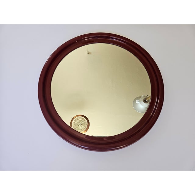Mid-Century Modern Mid-Century Round Wall Mirror from Syla, France, 1970s For Sale - Image 3 of 12