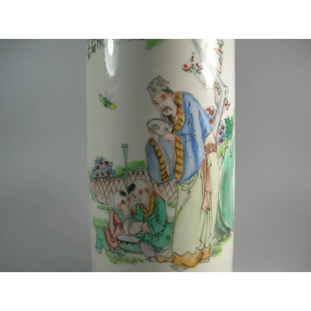 Asian Style 20th Century Chinese Qianjiang-Glaze Hat Holder Vase For Sale - Image 4 of 12