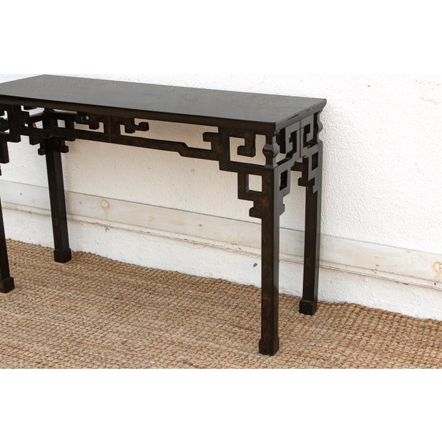 Black Vintage Black Lacquer Altar Table W/Gold Details For Sale - Image 8 of 13
