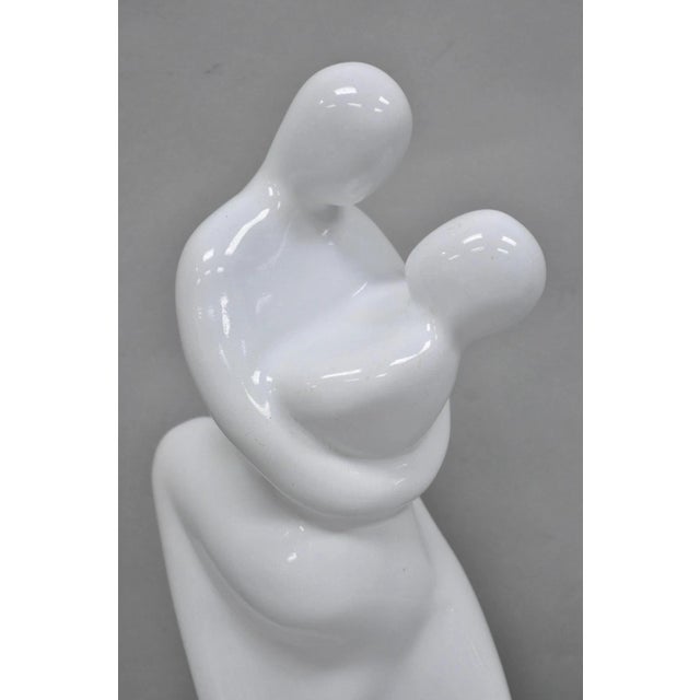 Vintage 1993 Royal Haeger Couple Dancing ~ White Art Deco Ceramic Sculpture. Circa Late 20th Century. Measurements: 15.5"...