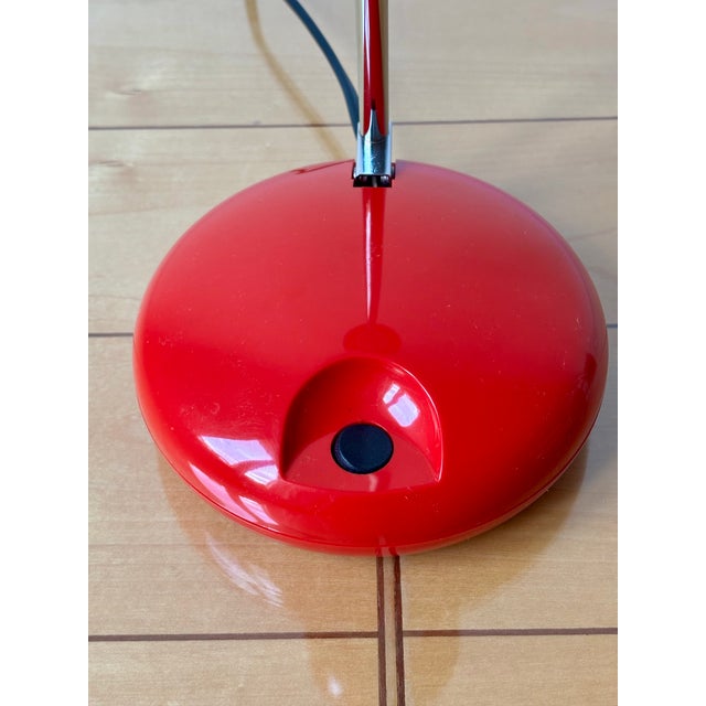 Red Vintage Table Lamp from Hustadt Leuchten, 1973 For Sale - Image 8 of 10