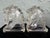 Mid-Century Modern Vintage Federal Glass Horse Head Bookends – Clear Pressed Glass Pair, C. 1940s For Sale - Image 3 of 10