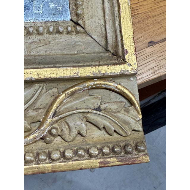 Gold 18th Century Gustavian Gilt Cameo Mirror with Added Later Sconce For Sale - Image 8 of 18