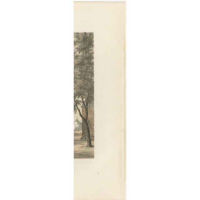 Black A. Nay, Uppsala Odinslund Park View, Tinted Lithograph, 1877 For Sale - Image 8 of 12