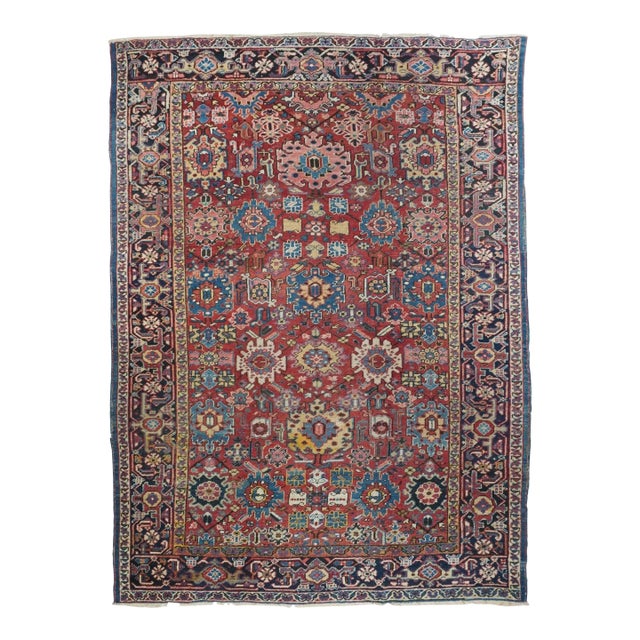 Antique Heriz Rug 6'11'' X 9'10'' For Sale