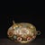Gilt Cloisonne Pig Figurine, Hand Wire Inlaid Colorful Floral Motif, Chinoiserie Table Decor For Sale - Image 4 of 9
