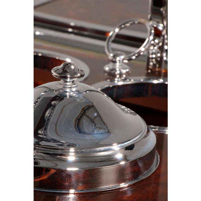 Italian Bar Car Trolley with Chrome and Faux Tortoise, 1960s For Sale - Image 9 of 15