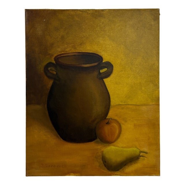 Unknown, Still Life Painting, 1960s, Oil on Canvas For Sale