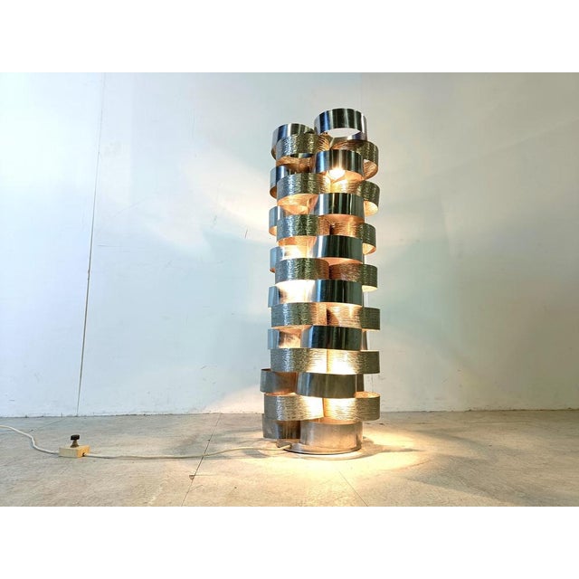 Vintage Floor Lamp attributed to Gaetano Sciolari, 1970s For Sale - Image 11 of 12