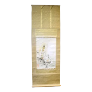 Japanese Silk Scroll of Gyoran Kannon